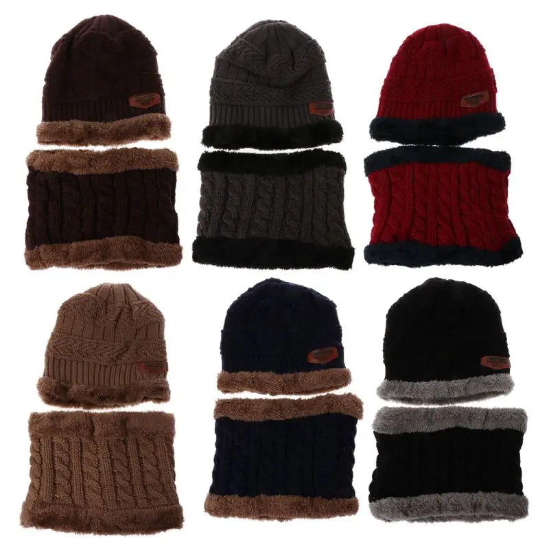 

Детская Утепленная зимняя шапка с шарфом для улицы брендовая зимняя Лыжная шерстяная шапка