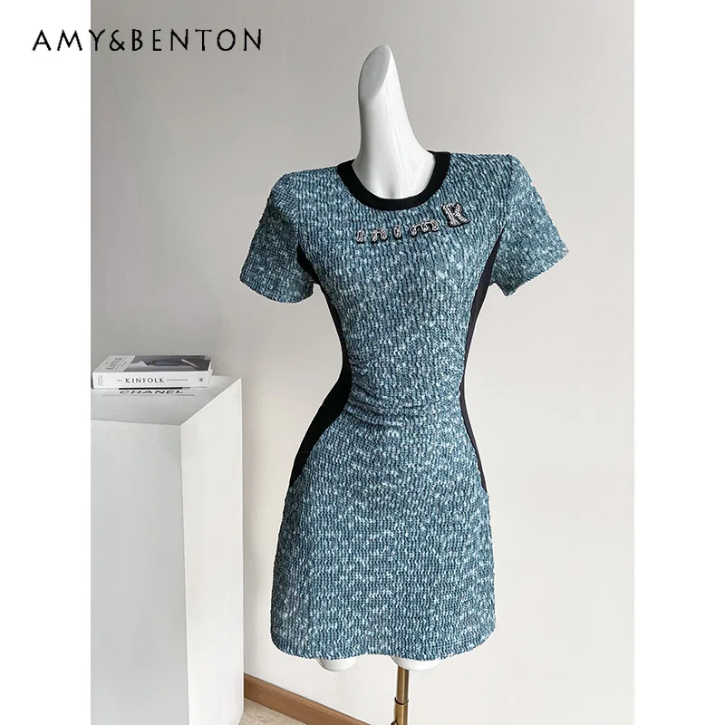 Elegant Socialite Slim Fit Dress Women's New Summer French Style Retro Slimming Waist Trimming Short Sweet A- line Dress
Elegant Socialite Slim Fit Dress Women's New Summer French Style Retro Slimming Waist Trimming Short Sweet A- line Dress