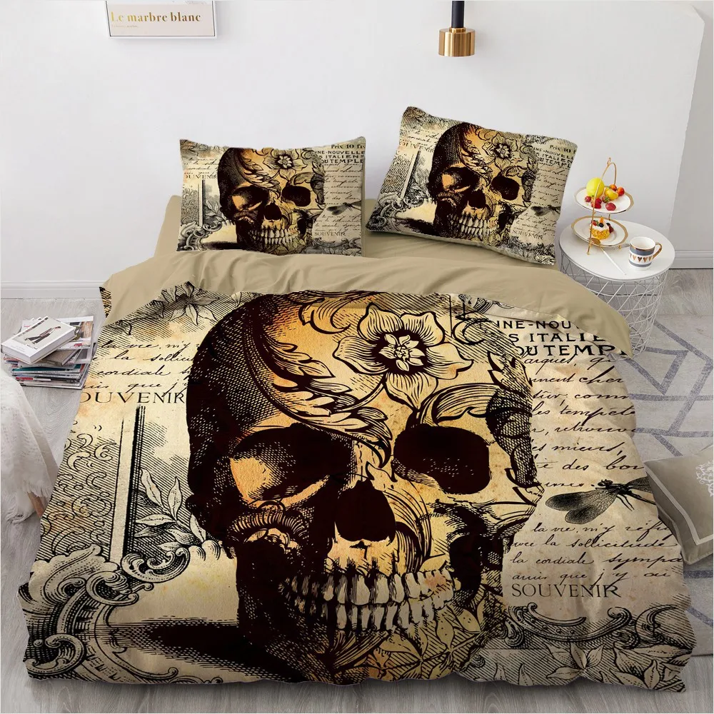 3D Skull Bedding Sets Quilt Cover Set Comforter Bed Three-piece Pillowcase King Queen Full Double Size Bedclothes Home Texitle
3D Skull Bedding Sets Quilt Cover Set Comforter Bed Three-piece Pillowcase King Queen Full Double Size Bedclothes Home Texitle