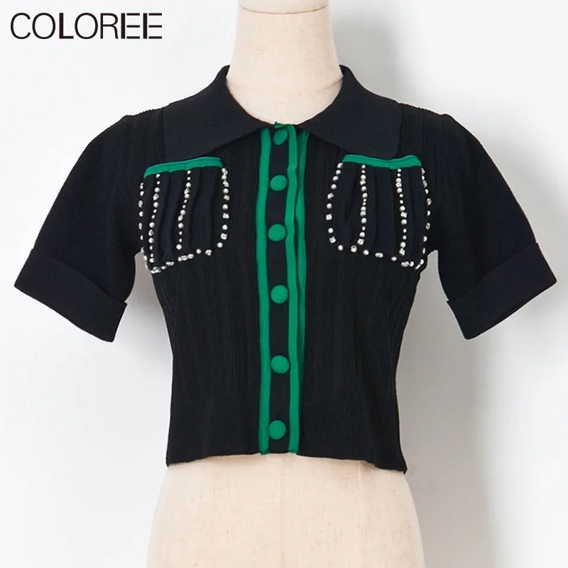 Short Knitted Sweater Mujer 2022 Korean Fashion Summer Clothes for Women Designers Crystal Beaidng Cardigan Femme
Short Knitted Sweater Mujer 2022 Korean Fashion Summer Clothes for Women Designers Crystal Beaidng Cardigan Femme