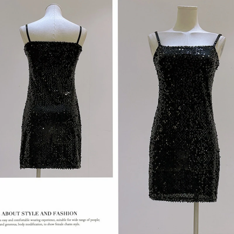 Fashion fall new skinny-looking dress Simple super imbecile vintage Hong Kong flavor slip skirt sequined skirt for women fashion 
Fashion fall new skinny-looking dress Simple super imbecile vintage Hong Kong flavor slip skirt sequined skirt for women fashion