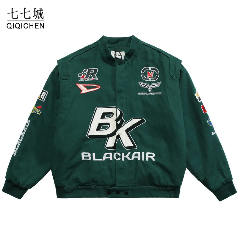 Racing Varsity Jacket Men Embroidery Badge Letter Hip Hop Baseball Jacket Women Motorcycle Oversized Bomber Coat Streetwear New
Racing Varsity Jacket Men Embroidery Badge Letter Hip Hop Baseball Jacket Women Motorcycle Oversized Bomber Coat Streetwear New