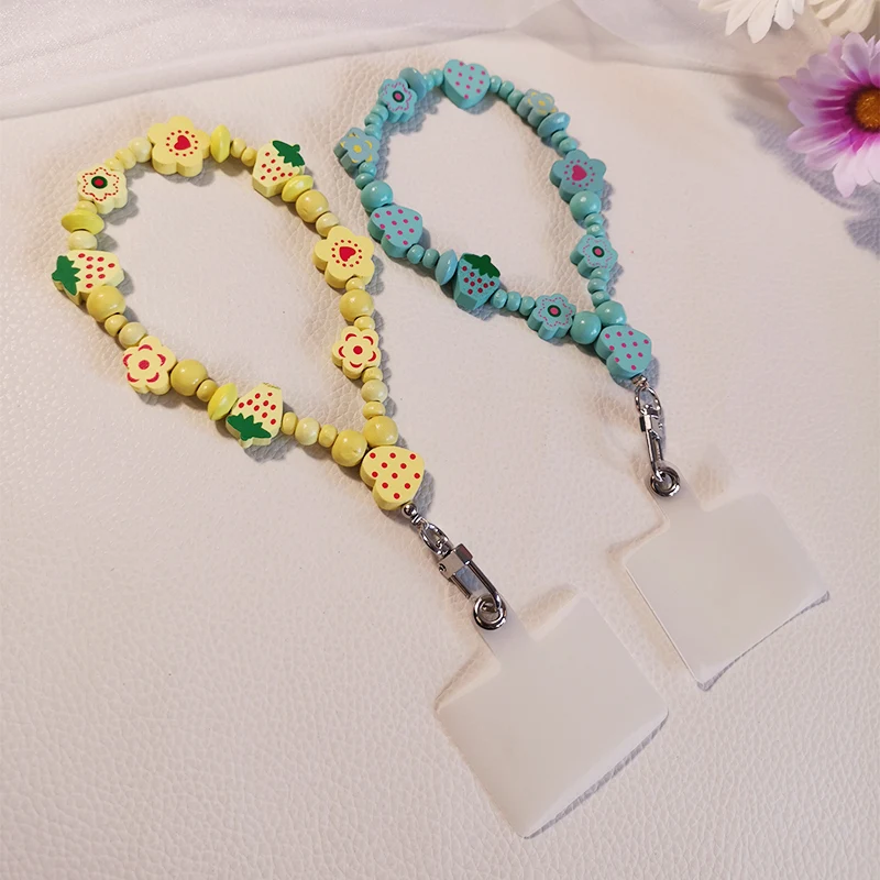 Short Hand-beaded Wooden Beads Strong and Durable Wrist Lanyard Women's Pendant Anti-lost Designer Lanyard Mobile Phone Lanyard
Short Hand-beaded Wooden Beads Strong and Durable Wrist Lanyard Women's Pendant Anti-lost Designer Lanyard Mobile Phone Lanyard