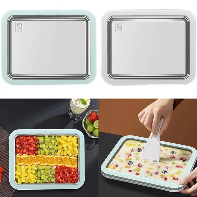 Rolled Ice Cream Maker Manual Ice Cream Roller Plate Quick Ice Stainless Steel Flat Ice Cream Tray For Refrigerator Kitchen
Rolled Ice Cream Maker Manual Ice Cream Roller Plate Quick Ice Stainless Steel Flat Ice Cream Tray For Refrigerator Kitchen