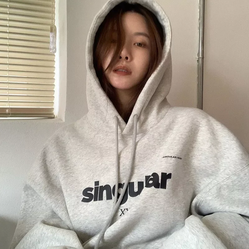 Free shipping Korean Streetwear Winter Warm Gray Hoodies Women Oversize 2021 Fashion Velvet Loose Black Kpop Sweatshirts Pullove
Free shipping Korean Streetwear Winter Warm Gray Hoodies Women Oversize 2021 Fashion Velvet Loose Black Kpop Sweatshirts Pullove