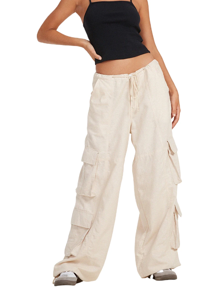 Women s Y2k Baggy Cargo Pants Unisex Drawstring Elastic Waist Loose Straight Pants Wide Leg Pants Big Pockets Hip Hop
Women s Y2k Baggy Cargo Pants Unisex Drawstring Elastic Waist Loose Straight Pants Wide Leg Pants Big Pockets Hip Hop