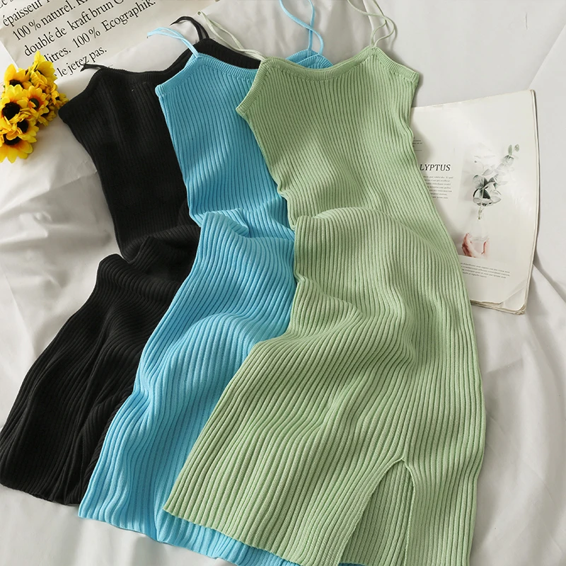 Slip Dress Sundress Bodycon Bandage Sexy Club Dress Woman Mini Party Slit Dresses For Women 2022 Korean Fashion Clothes Green
Slip Dress Sundress Bodycon Bandage Sexy Club Dress Woman Mini Party Slit Dresses For Women 2022 Korean Fashion Clothes Green