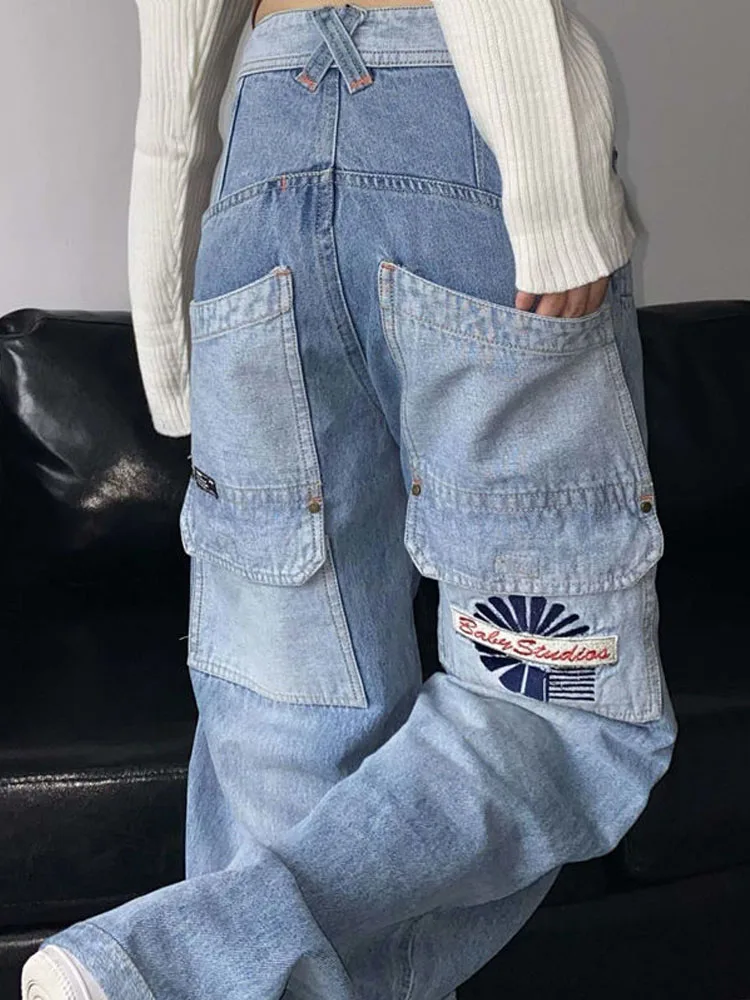 Harajuku Vintage Cargo high waisted Jeans Women Y2k Hip Hop Baggy Wide Leg Denim Pants Casual Loose Trousers Streetwear Pockets
Harajuku Vintage Cargo high waisted Jeans Women Y2k Hip Hop Baggy Wide Leg Denim Pants Casual Loose Trousers Streetwear Pockets