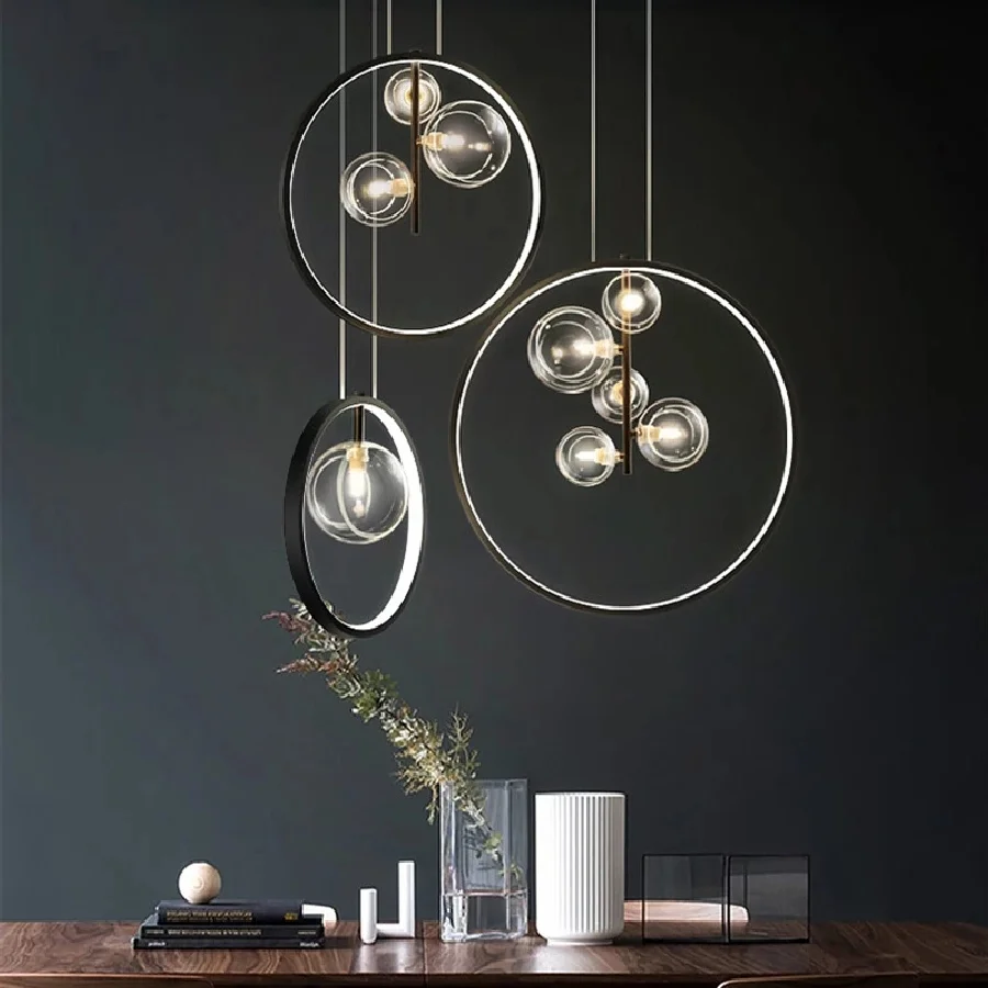 Indoor Lighting Simple Metal Pendant Light Black LED Suspension Lamp Round Ring Hanging Lights Bar Live Room Bedside Chandelier
Indoor Lighting Simple Metal Pendant Light Black LED Suspension Lamp Round Ring Hanging Lights Bar Live Room Bedside Chandelier