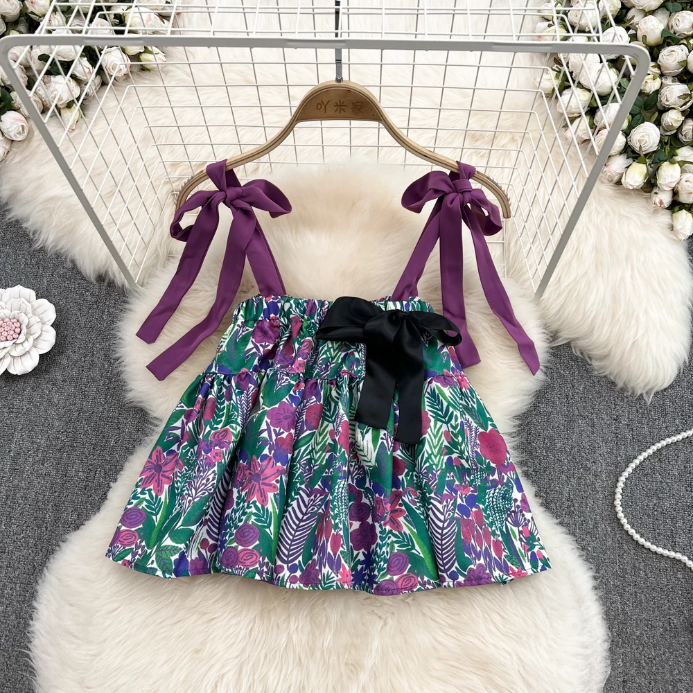 Women's Chinese Style Fashion Dobby Camis Bow Print Fold Backless Tank Top Vintage Summer Lace-Up Sleeveless Purple Crop Tops
Women's Chinese Style Fashion Dobby Camis Bow Print Fold Backless Tank Top Vintage Summer Lace-Up Sleeveless Purple Crop Tops