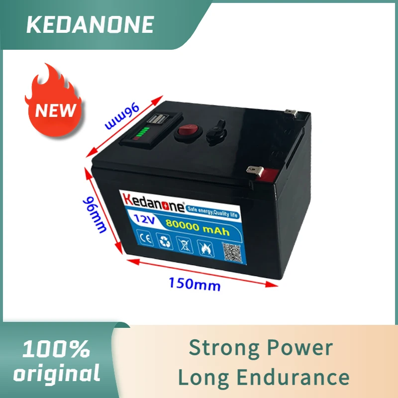 New 12V 120Ah 18650 lithium battery pack Rechargeable battery for solar energy electric vehicle battery+12.6v3A charger
New 12V 120Ah 18650 lithium battery pack Rechargeable battery for solar energy electric vehicle battery+12.6v3A charger
