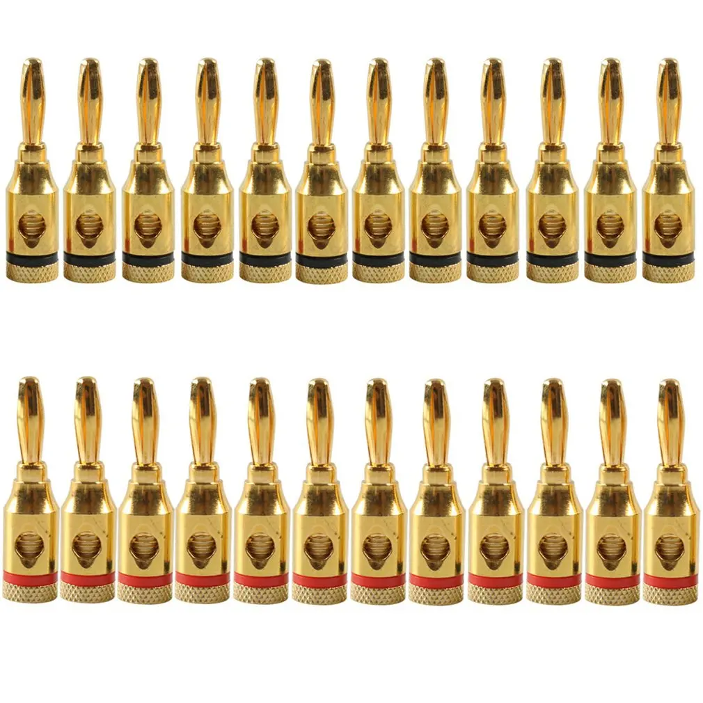 16 Pairs Gold Plated Speaker Banana Plugs Connectors Open Screw Type For Speaker Wire Home Theatre Wall Plates Amplifiers
16 Pairs Gold Plated Speaker Banana Plugs Connectors Open Screw Type For Speaker Wire Home Theatre Wall Plates Amplifiers