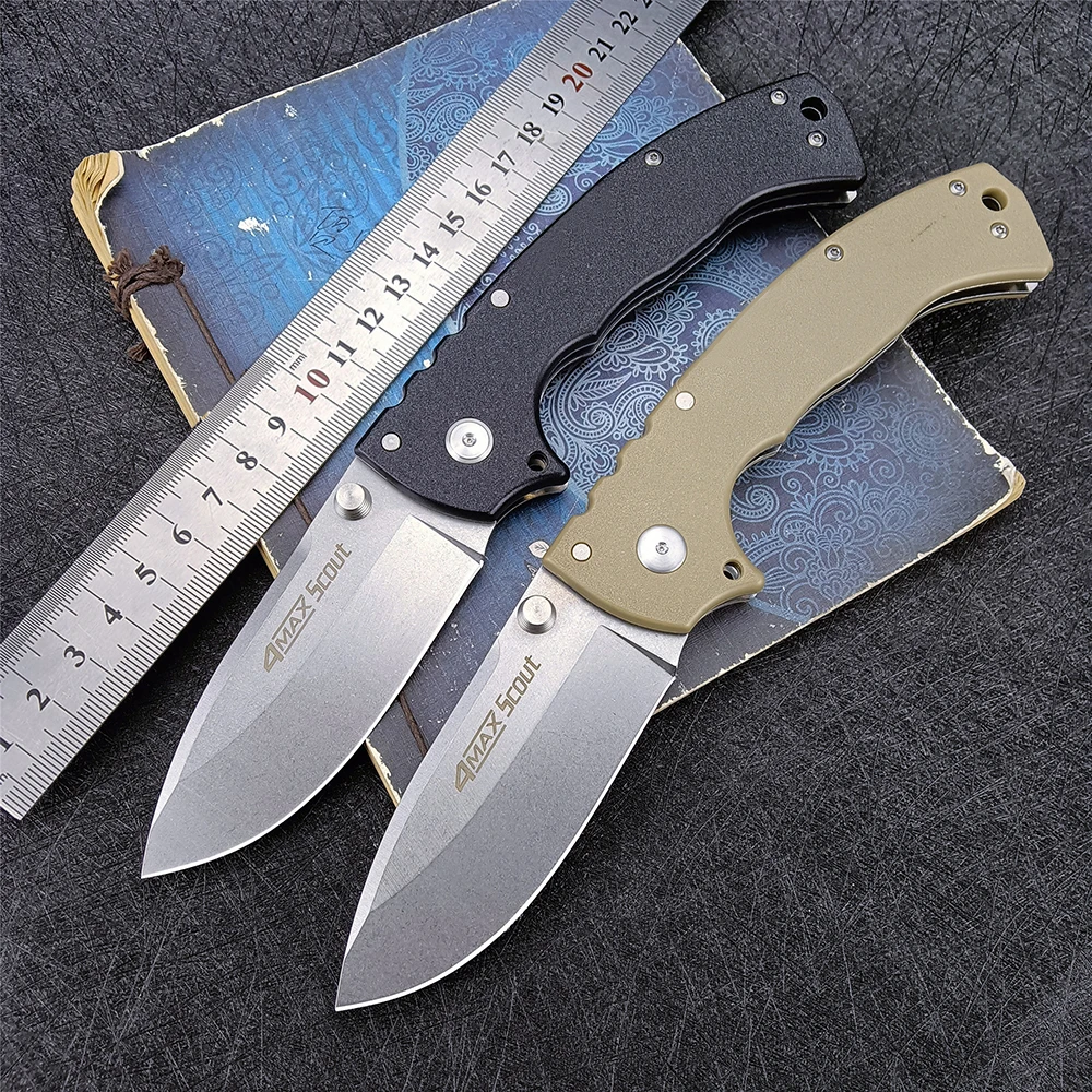 

High Quality Cold Steel 62RQ 4-Max Scout Folding Blade Knife AUS-10A Steel Outdoor Utility Hunting Survival Tactical EDC Knives