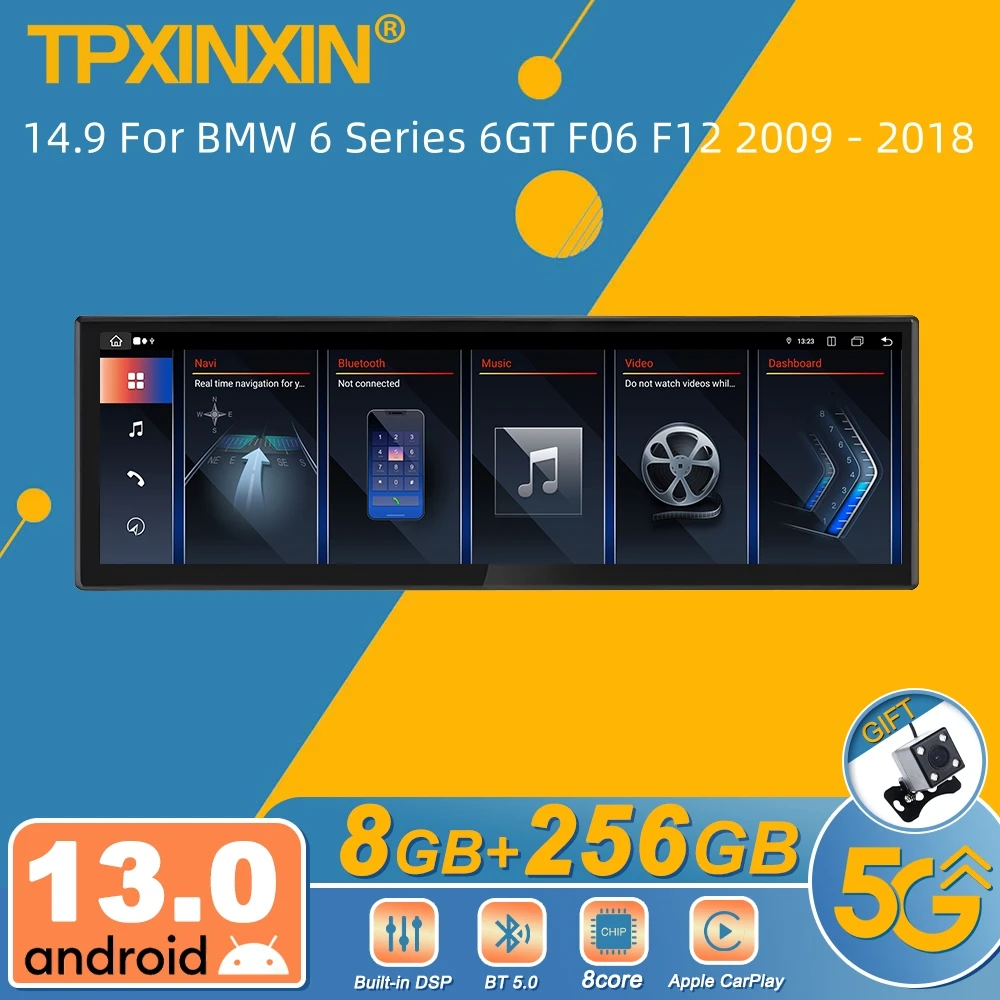 14 9 для BMW 6 серии 6GT F06 F12 2009 - 2018 Android автомобильное радио 2Din стерео приемник