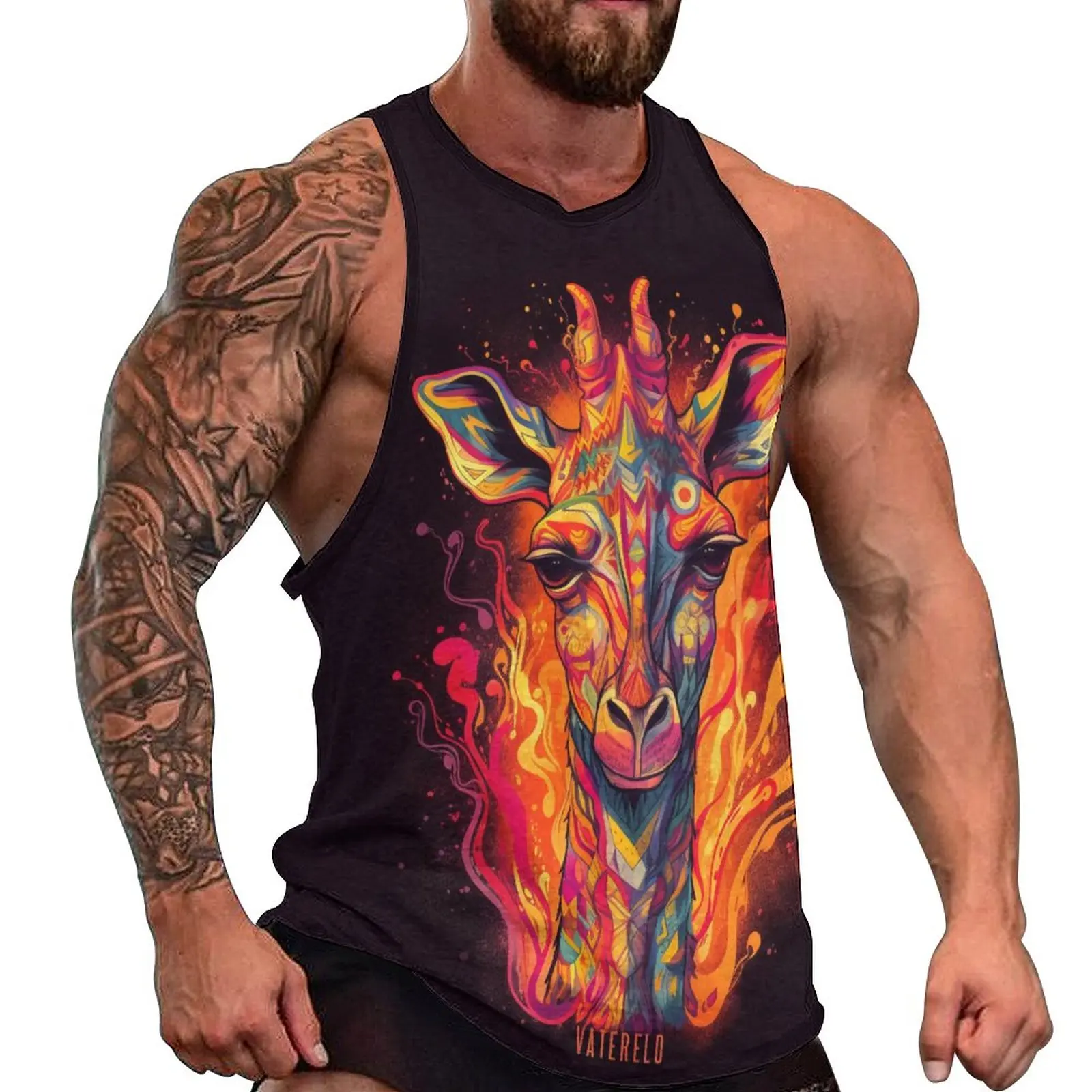 Giraffe Tank Top Males Animal Head Multicolor Flames Streetwear Tops Summer Gym Graphic Sleeveless Vests Plus Size
Giraffe Tank Top Males Animal Head Multicolor Flames Streetwear Tops Summer Gym Graphic Sleeveless Vests Plus Size