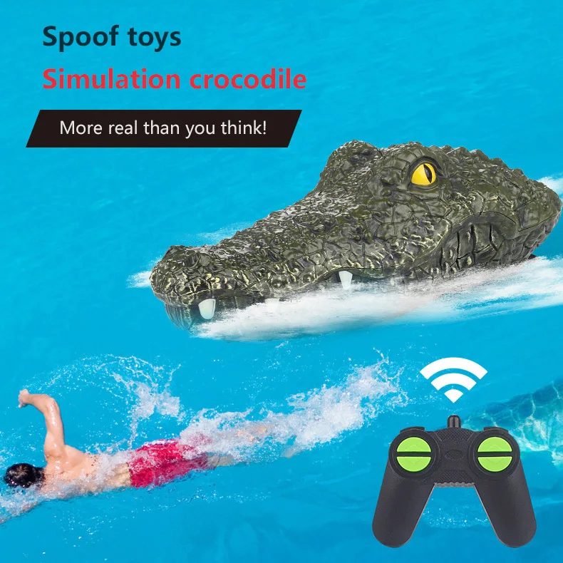 RC Boat Simulation Crocodile Head 2.4G Remote Control Joke Alligator Decoy Electric Toys Swimming Pool Toys Children's Day Gift
RC Boat Simulation Crocodile Head 2.4G Remote Control Joke Alligator Decoy Electric Toys Swimming Pool Toys Children's Day Gift