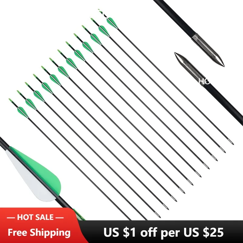 6/12/24pcs Archery Arrow Fiberglass Arrow Suit For Recurve Bow For Outdoor Shooting Target Practice Hunting Accessories
6/12/24pcs Archery Arrow Fiberglass Arrow Suit For Recurve Bow For Outdoor Shooting Target Practice Hunting Accessories