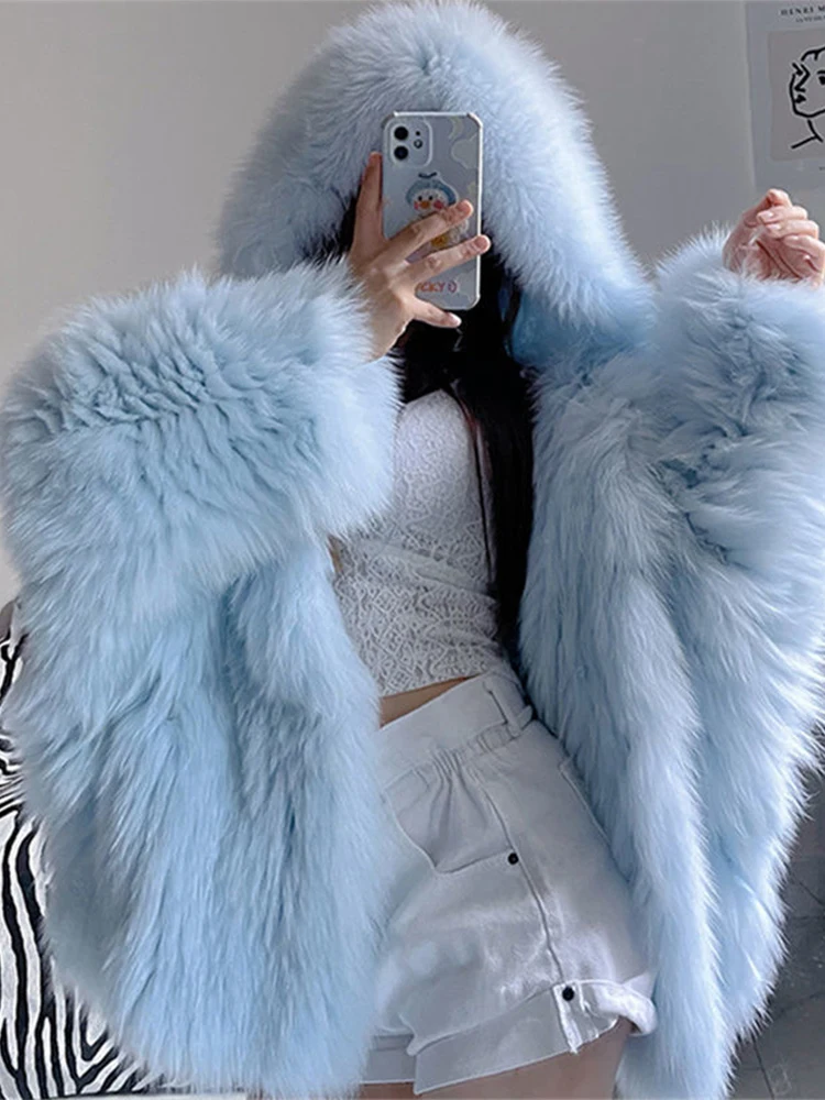 Women Winter Loose Hooded Bat Full Sleeve Casual Faux Fur Jacket Lady Slim Thick Warm Soft Outwear 2023 New Fashion Overwear
Women Winter Loose Hooded Bat Full Sleeve Casual Faux Fur Jacket Lady Slim Thick Warm Soft Outwear 2023 New Fashion Overwear