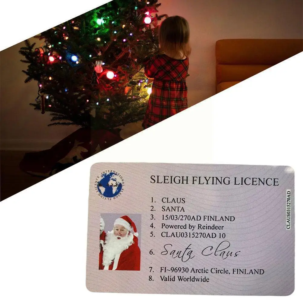 Christmas Old Man Driver License Santa Claus Flight Props Ornament Entertainment Tree Sleigh License Riding Supplie Licence G2s3
Christmas Old Man Driver License Santa Claus Flight Props Ornament Entertainment Tree Sleigh License Riding Supplie Licence G2s3