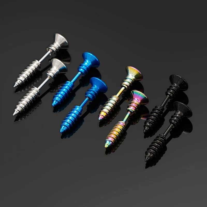Punk Gothic Stainless Steel Screw Stud Earrings for Men Black Golden Earrings Pendientes Hombre Bijoux Jewelry Woman Accessories
Punk Gothic Stainless Steel Screw Stud Earrings for Men Black Golden Earrings Pendientes Hombre Bijoux Jewelry Woman Accessories
