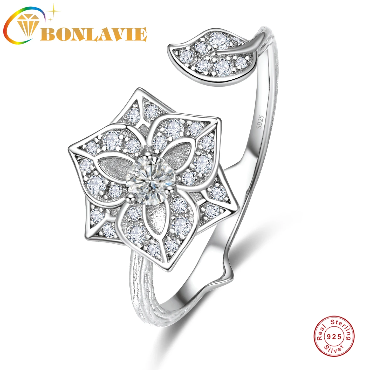 BONLAVIE 925 Sterling Silver Bell Shaped Open Ring Plated with Platinum Ring Women Jewelry
BONLAVIE 925 Sterling Silver Bell Shaped Open Ring Plated with Platinum Ring Women Jewelry