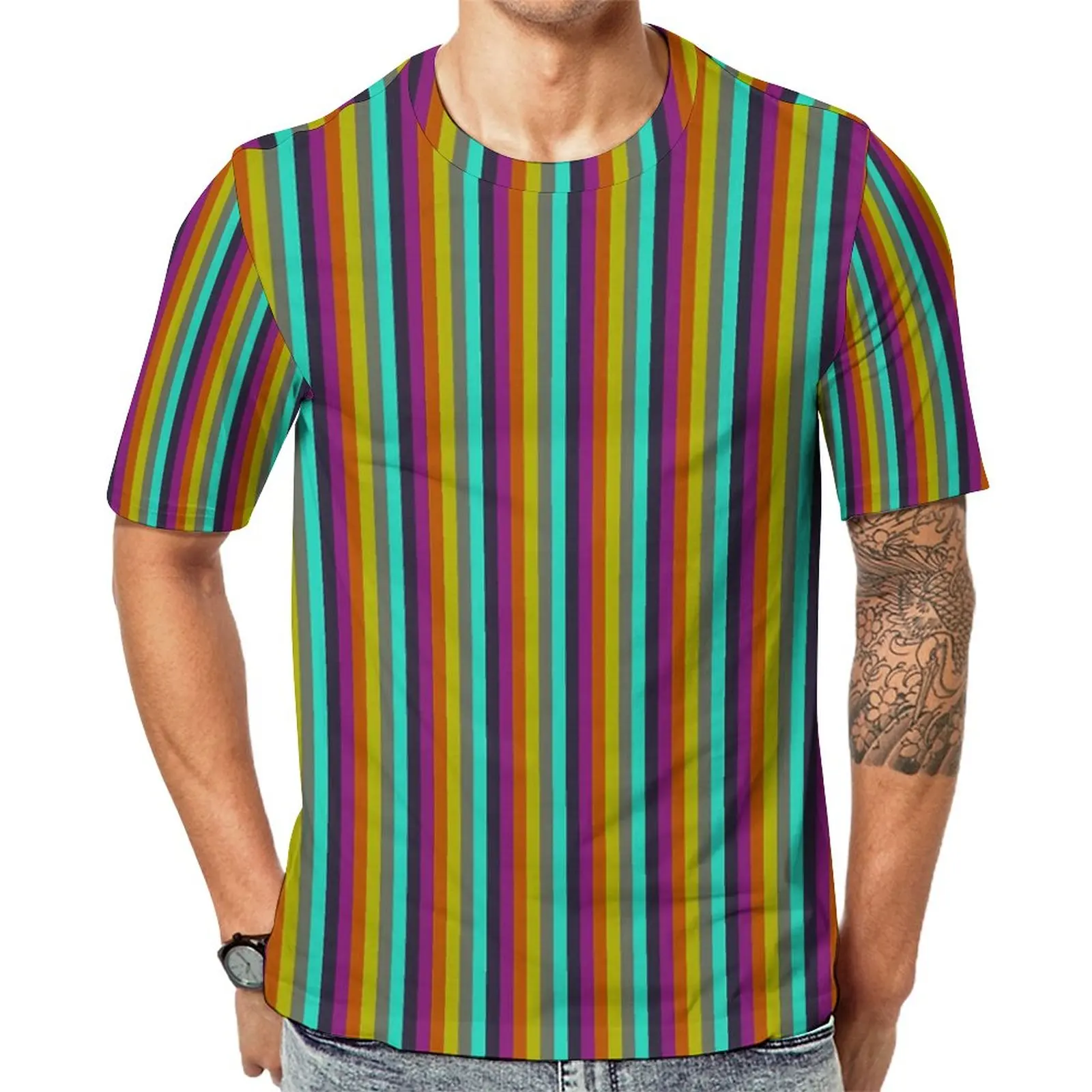 Rainbow Striped T Shirt Colorful Print Men Popular T Shirts Original Design Tee Shirt Short-Sleeved EMO Oversize Tops Gift
Rainbow Striped T Shirt Colorful Print Men Popular T Shirts Original Design Tee Shirt Short-Sleeved EMO Oversize Tops Gift