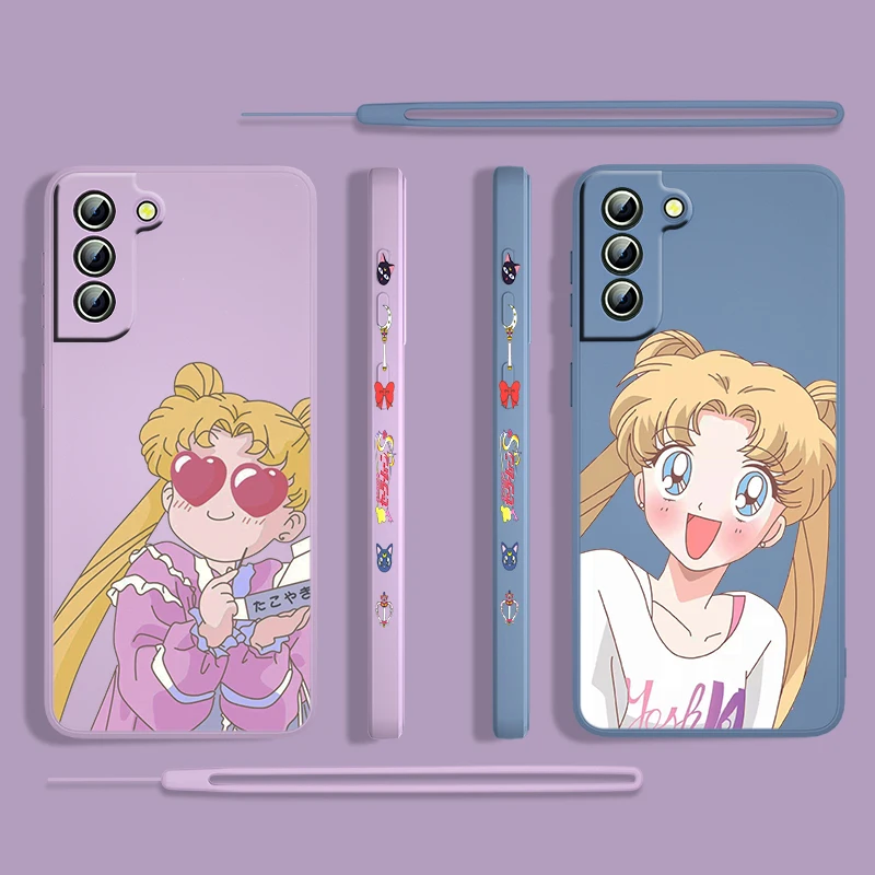 Anime Girl Sailor Moon For Samsung Galaxy S22 S21 S20 S10 Note 20 10 Ultra Plus Pro FE Lite Liquid Left Rope Phone Case Fundas
Anime Girl Sailor Moon For Samsung Galaxy S22 S21 S20 S10 Note 20 10 Ultra Plus Pro FE Lite Liquid Left Rope Phone Case Fundas