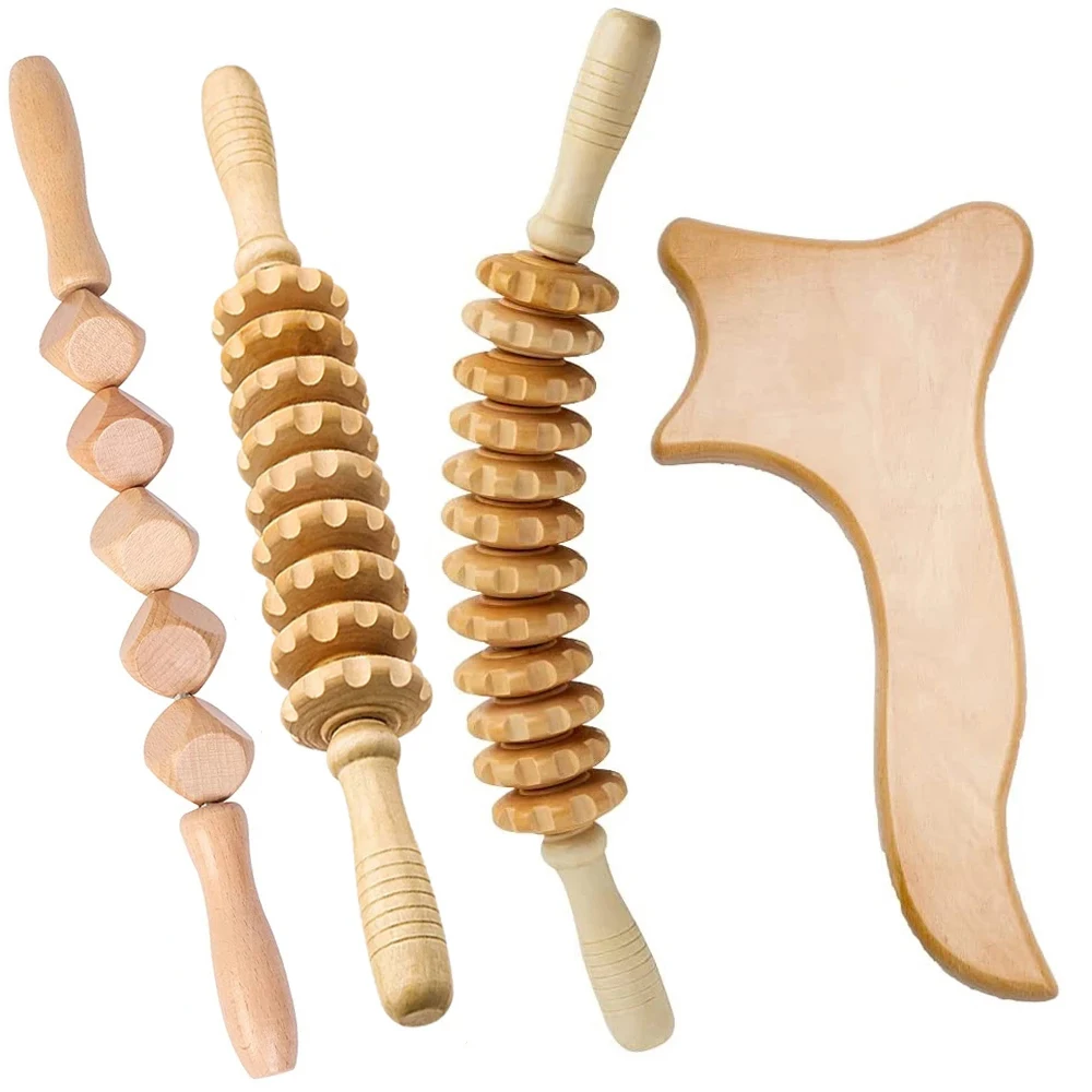 4Pcs/Set Wooden Lymphatic Drainage Massager Wood Therapy Massage Tool Body Sculpting Tool for Full Body Muscle Pain Relief
4Pcs/Set Wooden Lymphatic Drainage Massager Wood Therapy Massage Tool Body Sculpting Tool for Full Body Muscle Pain Relief