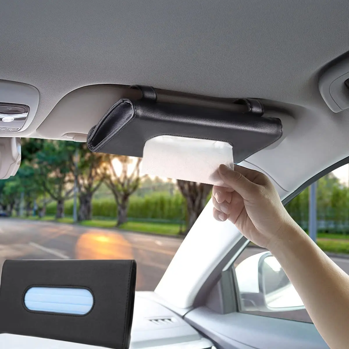 Car Tissue Holder Mask Holder PU Leather Tissue Visor Holder for Car Sun Visor Seat Backseat Black 1 Piece
Car Tissue Holder Mask Holder PU Leather Tissue Visor Holder for Car Sun Visor Seat Backseat Black 1 Piece