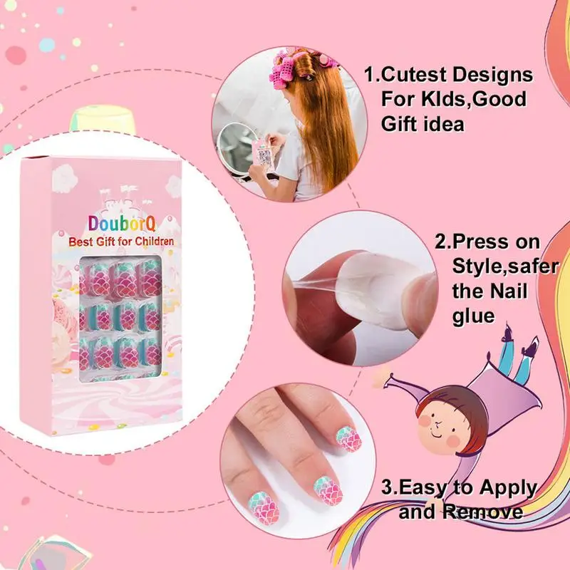 Kids Candy Fake Nails 120PCS Pre-glue Full Cover False Nail Kits For Girls Children Cartoon Manicure Decor
Kids Candy Fake Nails 120PCS Pre-glue Full Cover False Nail Kits For Girls Children Cartoon Manicure Decor