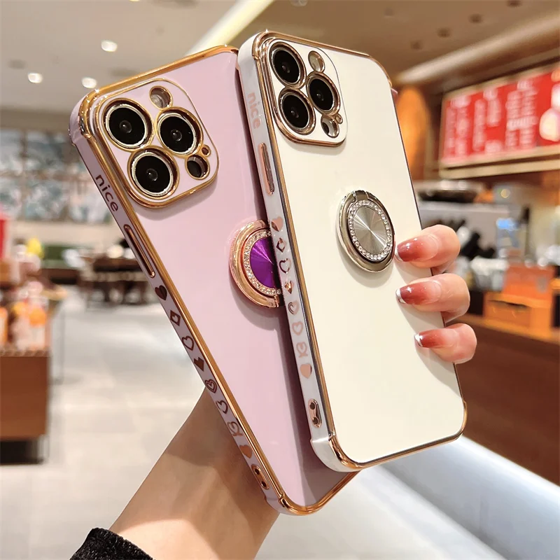 Ring Holder Plating Phone Case For Samsung Galaxy S21 S22 Plus Ultra S20 FE A13 A53 A52 A52S A12 Soft TPU Shockproof Back Cover
Ring Holder Plating Phone Case For Samsung Galaxy S21 S22 Plus Ultra S20 FE A13 A53 A52 A52S A12 Soft TPU Shockproof Back Cover