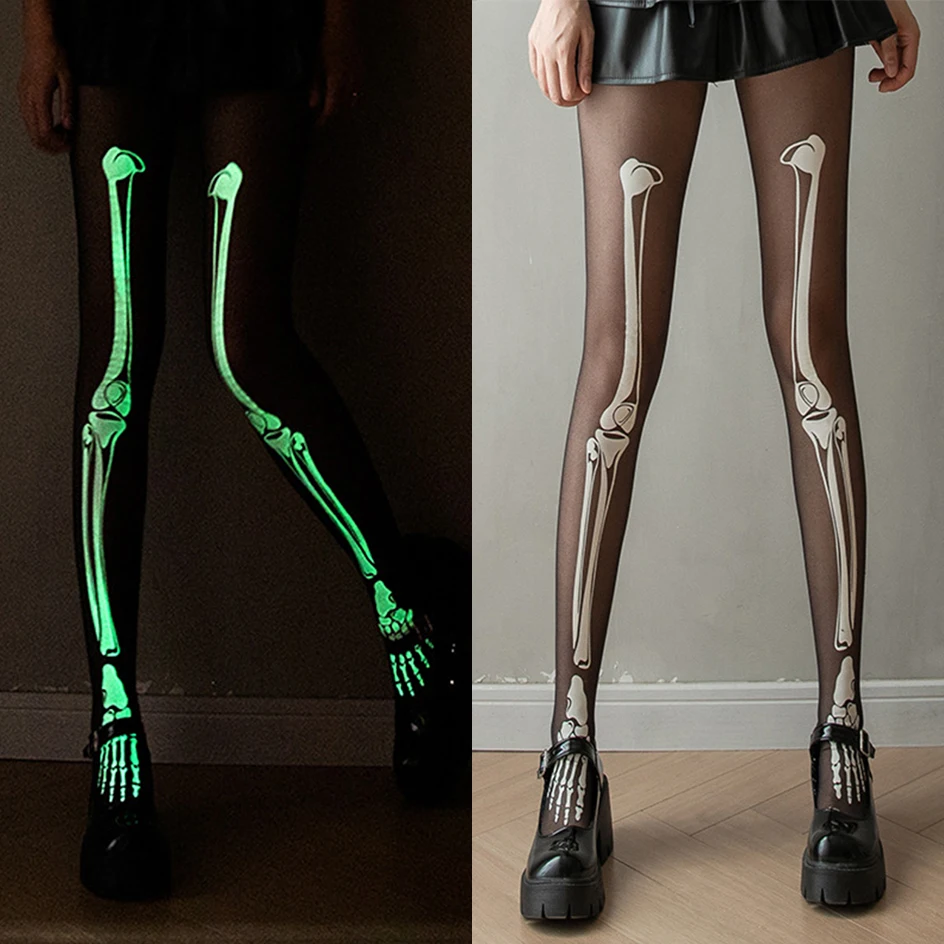 Sexy Halloween Bone Pantyhose Women Transparent Noctilucent Tights Breathable Stockings Cosplay Club Party Luminous Leggings
Sexy Halloween Bone Pantyhose Women Transparent Noctilucent Tights Breathable Stockings Cosplay Club Party Luminous Leggings