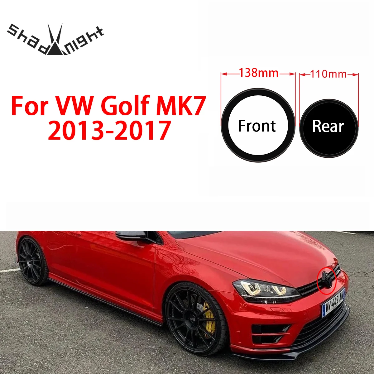Глянцевый черный, подходит для Golf MK7 2013-2017, сменный передний накладной значок 138 мм + Задняя Крышка багажника 110 мм, чехол с логотипом
Глянцевый черный, подходит для Golf MK7 2013-2017, сменный передний накладной значок 138 мм + Задняя Крышка багажника 110 мм, чехол с логотипом