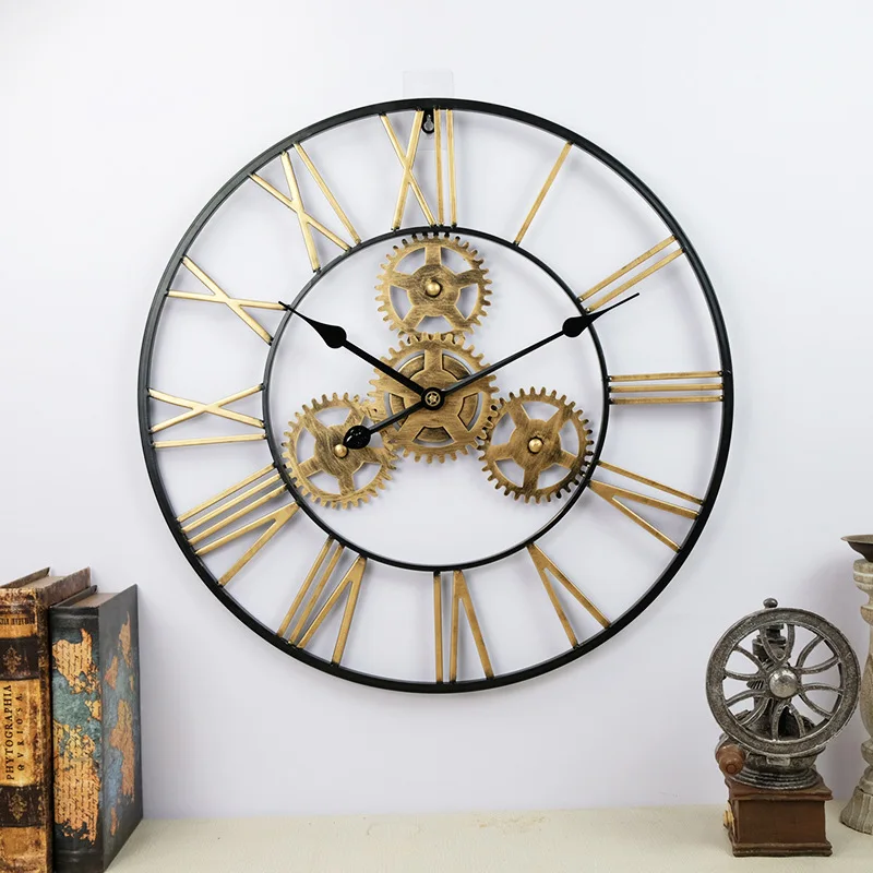 Large Wall Clock 3d Retro Decorative Oversized Clocks Luxury Art Big Gear Iron Vintage Large Wall Clock Best Gift
Large Wall Clock 3d Retro Decorative Oversized Clocks Luxury Art Big Gear Iron Vintage Large Wall Clock Best Gift