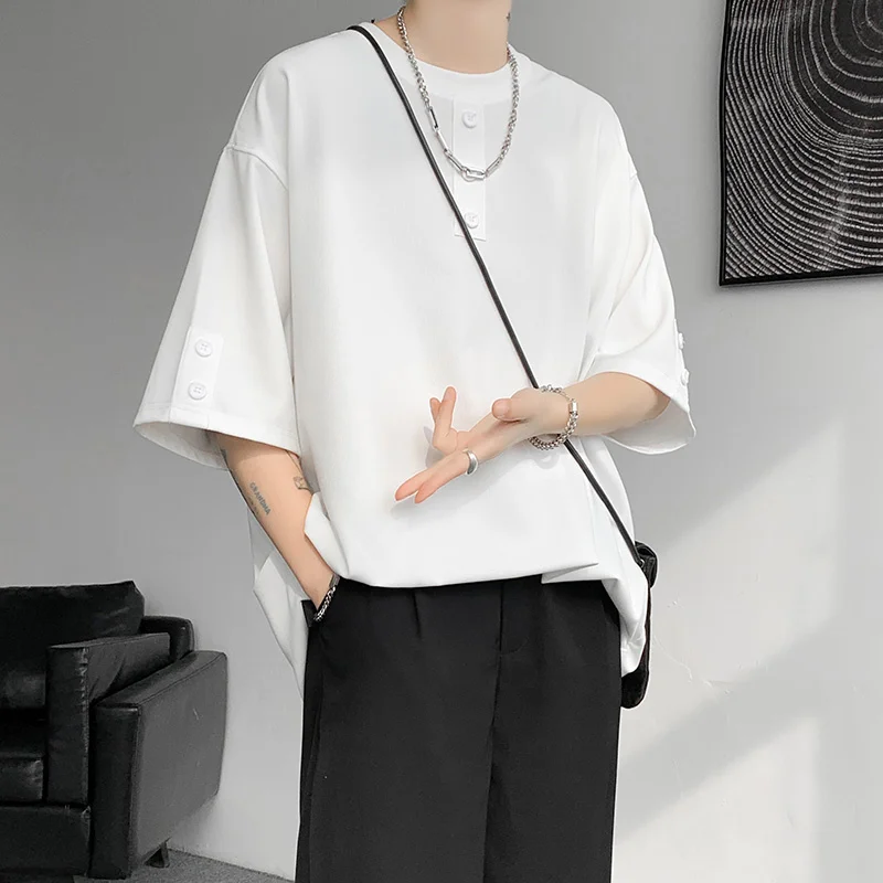 Summer Short Sleeve T-shirt Men Fashion Black Green White Oversized T Shirt Men Streetwear Korean Loose O-Neck Tshirt Mens Top
Summer Short Sleeve T-shirt Men Fashion Black Green White Oversized T Shirt Men Streetwear Korean Loose O-Neck Tshirt Mens Top