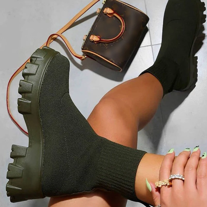 Big Size Ankle Short Women Boots Stretch Slip On Knitted Socks Shoes 2022 Autumn Fashion Round Toe Platform Booties Heels Female
Big Size Ankle Short Women Boots Stretch Slip On Knitted Socks Shoes 2022 Autumn Fashion Round Toe Platform Booties Heels Female