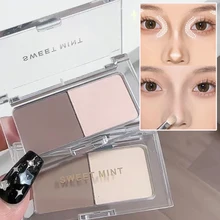 Matte Nose Shadow Highlighter Palette Two-color Natural Brighten Silhouette Shadows Powder Waterproof Bronzer Pigmented Cosmetic