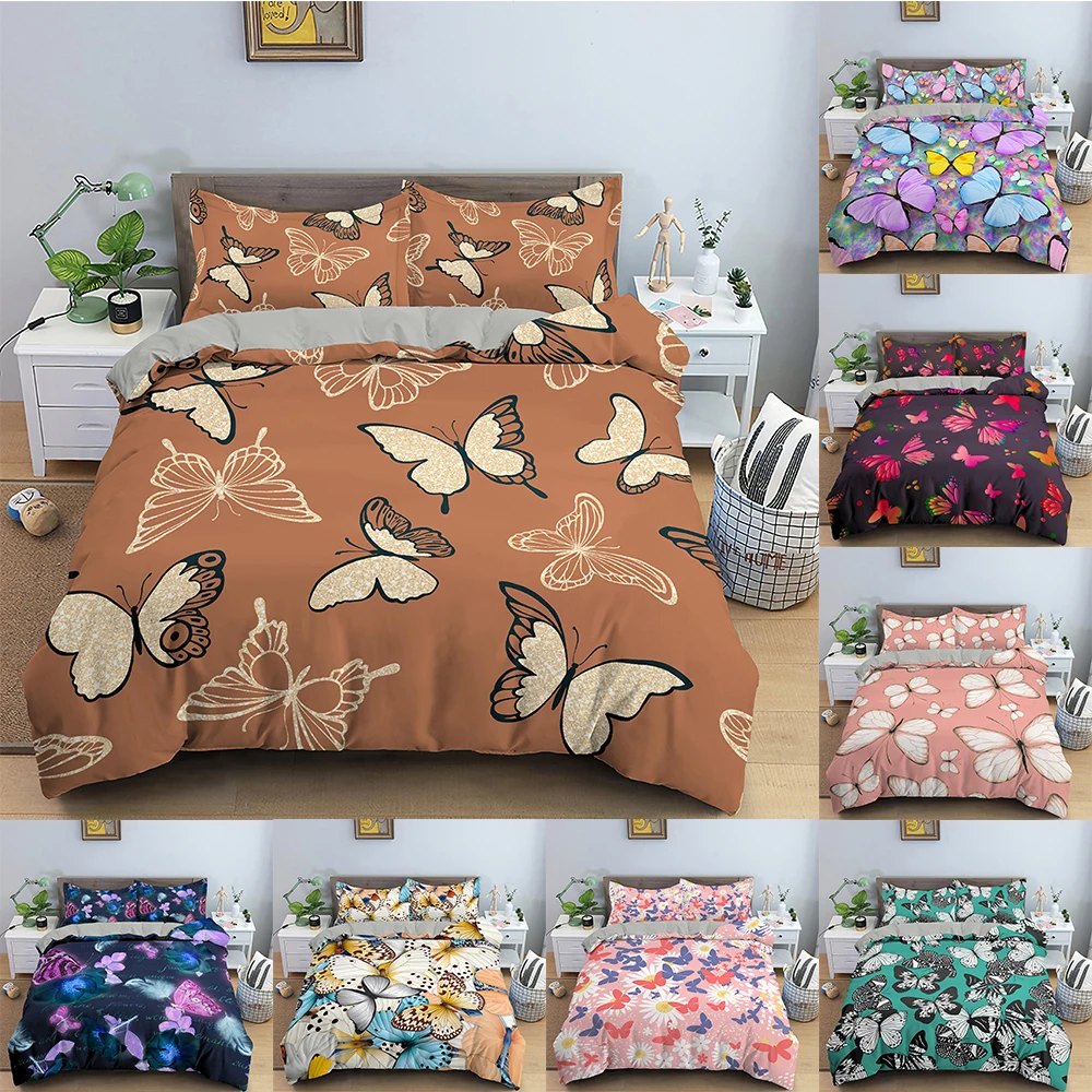 3D Printed Bedding Set Butterfly Pattern Duvet Cover Comforter Covers Single Twin King Size Quilt Cover With Pillowcase 2/3PCS
3D Printed Bedding Set Butterfly Pattern Duvet Cover Comforter Covers Single Twin King Size Quilt Cover With Pillowcase 2/3PCS