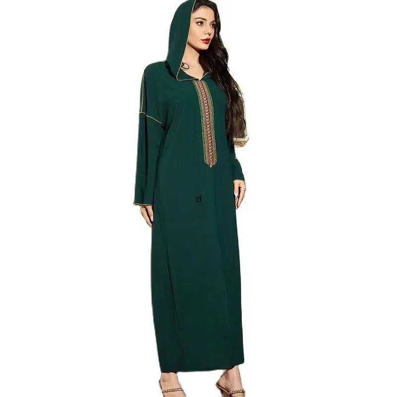 Ramadan Embroidered Moroccan Caftan Hooded Dubai Abaya Djellaba Women Muslim Arab African Long Dress Jalabiya Islam Modesty Robe
Ramadan Embroidered Moroccan Caftan Hooded Dubai Abaya Djellaba Women Muslim Arab African Long Dress Jalabiya Islam Modesty Robe