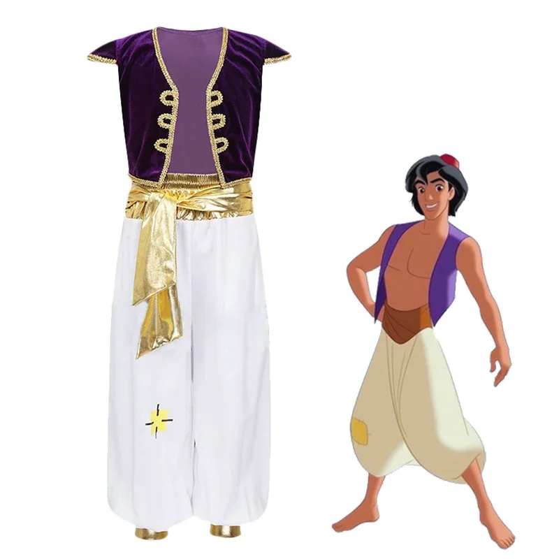 Aladdin Costumes Kids Boys Arabian Prince Aladdin Cosplay Costume Vest Pants Set for Children Halloween Party Clothes
Aladdin Costumes Kids Boys Arabian Prince Aladdin Cosplay Costume Vest Pants Set for Children Halloween Party Clothes