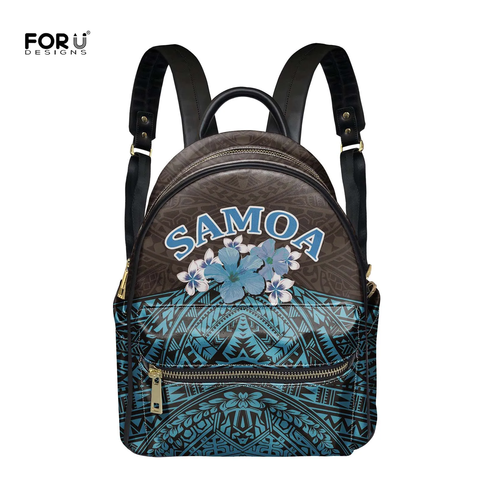 FORUDESIGNS Samoa Polynesian Design Travel Backpack Zipper Leather Bags for Women Lady Durable PU Leather Backbag Travel Purse
FORUDESIGNS Samoa Polynesian Design Travel Backpack Zipper Leather Bags for Women Lady Durable PU Leather Backbag Travel Purse