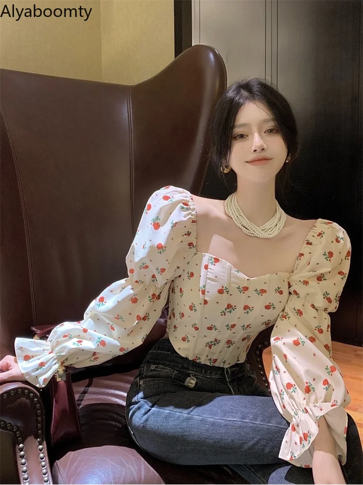 Harajuku Spring Summer Women Streetwear Crop Top Square Collar Floral Printed Female Short Blouse Puff Sleeve Chic Lady Shirts
Harajuku Spring Summer Women Streetwear Crop Top Square Collar Floral Printed Female Short Blouse Puff Sleeve Chic Lady Shirts