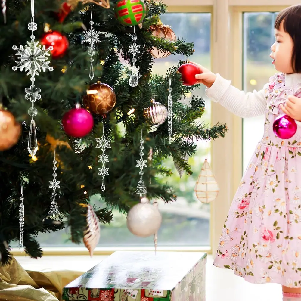 Crystal Christmas Ornaments Hanging Acrylic Snowflake Icicle Ornaments Christmas Tree New Year Party Decorations Supplies
Crystal Christmas Ornaments Hanging Acrylic Snowflake Icicle Ornaments Christmas Tree New Year Party Decorations Supplies