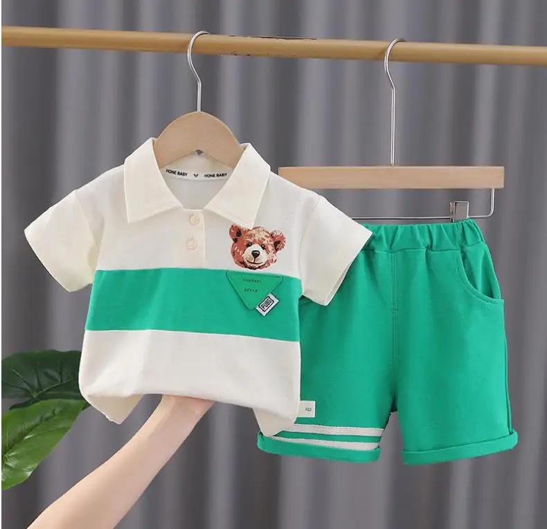 Active Children Suits baby boy clothes cartoon patchwork lapel T-shirts+shorts 2pcs kids tracksuits Toddler infant bebes Costume
Active Children Suits baby boy clothes cartoon patchwork lapel T-shirts+shorts 2pcs kids tracksuits Toddler infant bebes Costume