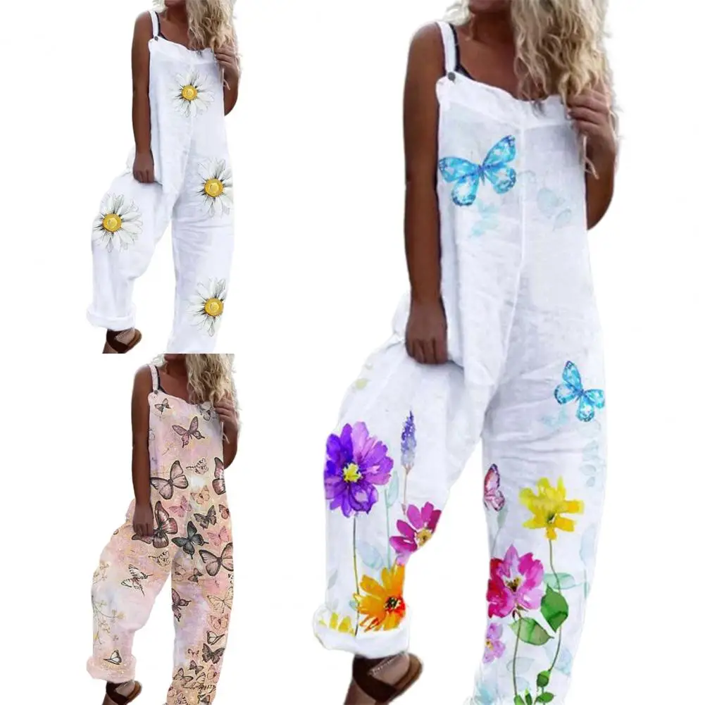 Floral Print Loose Jumpsuits Cotton Blend Off Shoulder Women Romper for Daily Wear
Floral Print Loose Jumpsuits Cotton Blend Off Shoulder Women Romper for Daily Wear