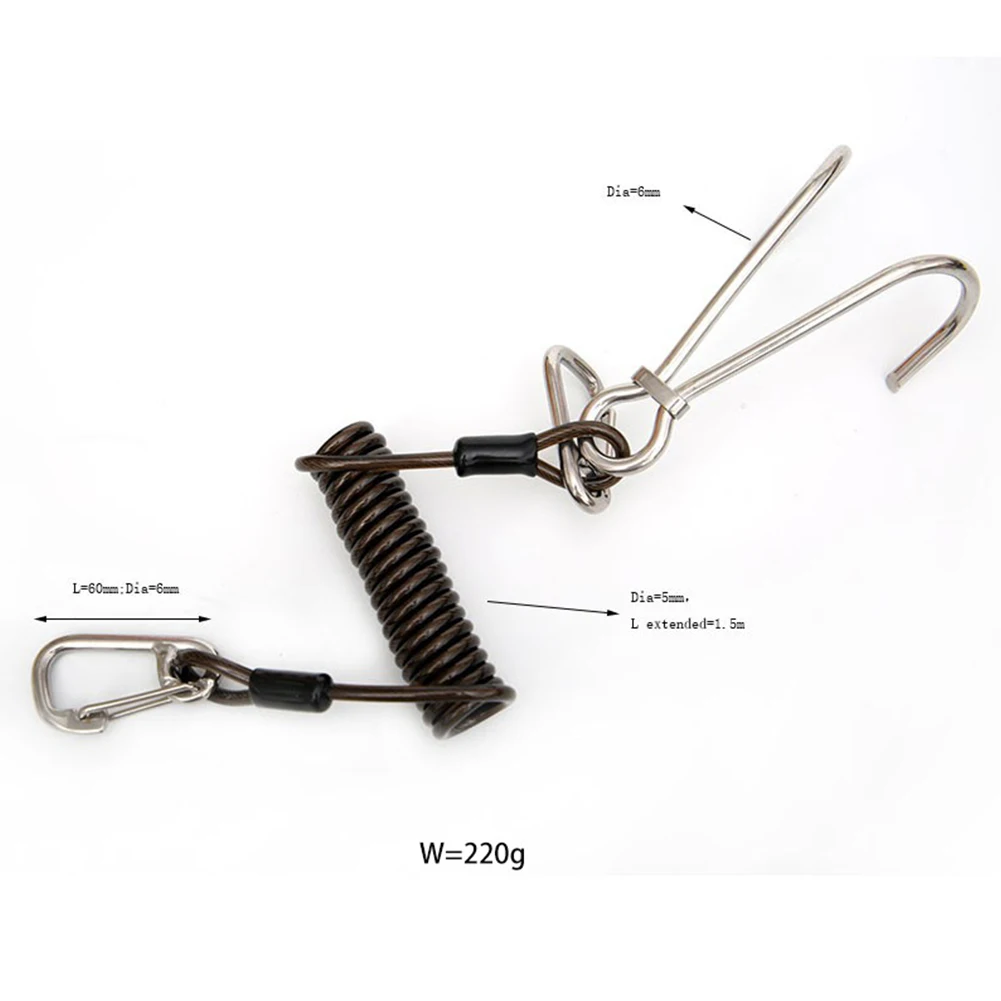 For Cave/ Diving Double Reef Hook Scuba Diving Black Coil Lanyard Gear Equipment Spiral Spring Brand New Durable
For Cave/ Diving Double Reef Hook Scuba Diving Black Coil Lanyard Gear Equipment Spiral Spring Brand New Durable