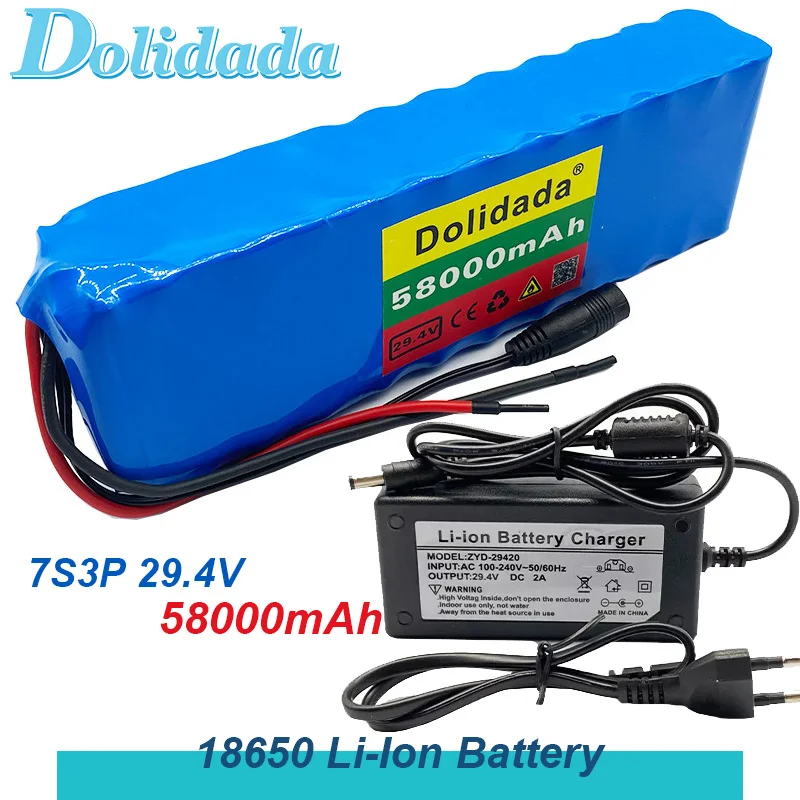 7S3P 29.4V 58000mAh Rechargeable Lithium Battery Charger Smart BMS DIY Battery Pack, Xenon Lamp,golf Cart, Scooter
7S3P 29.4V 58000mAh Rechargeable Lithium Battery Charger Smart BMS DIY Battery Pack, Xenon Lamp,golf Cart, Scooter