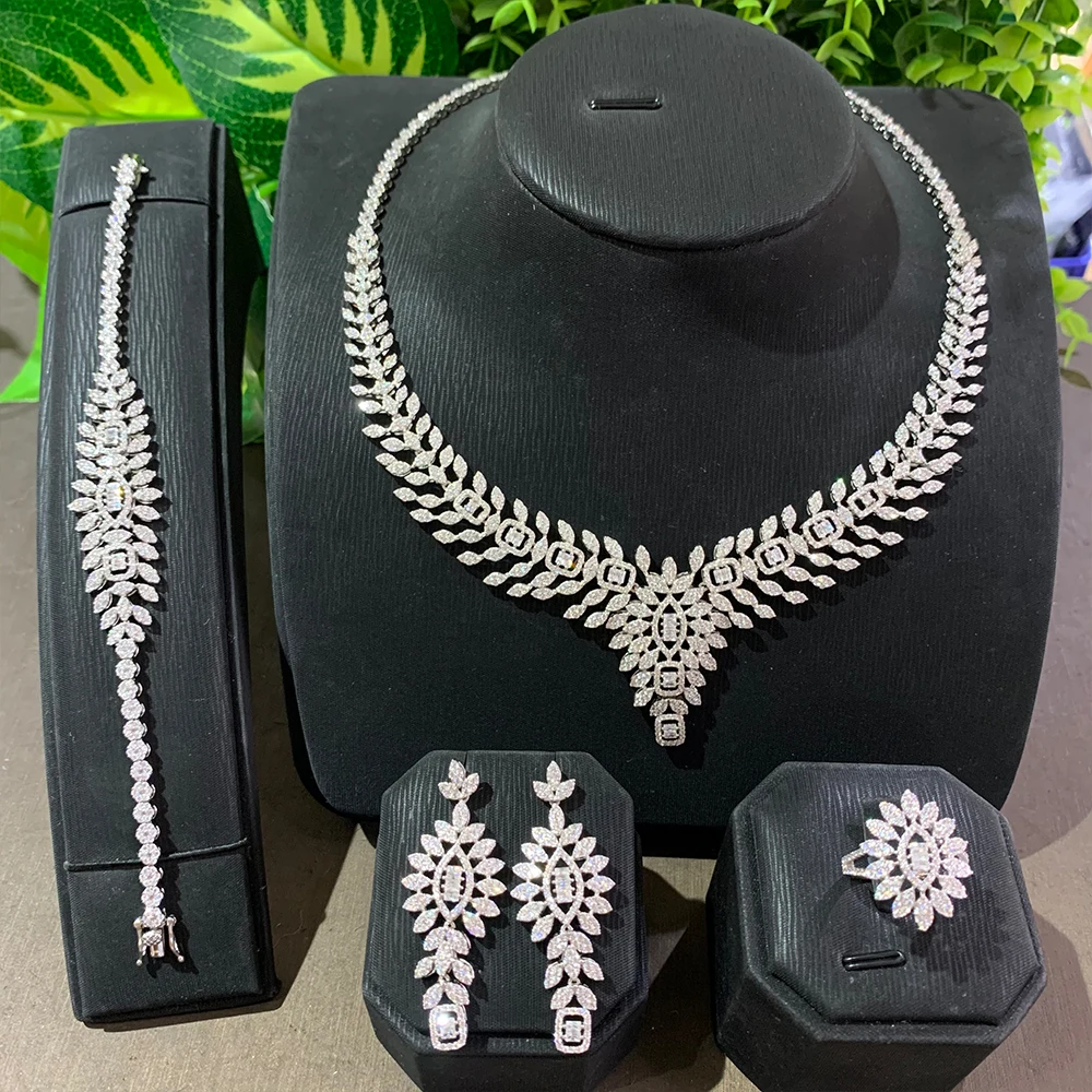 TIRIM Luxury Jewelery Set for wome CubicZirconia Bridal jewelry Set Saudi Arabia Jewellery Wedding Party Engagement Accessories
TIRIM Luxury Jewelery Set for wome CubicZirconia Bridal jewelry Set Saudi Arabia Jewellery Wedding Party Engagement Accessories