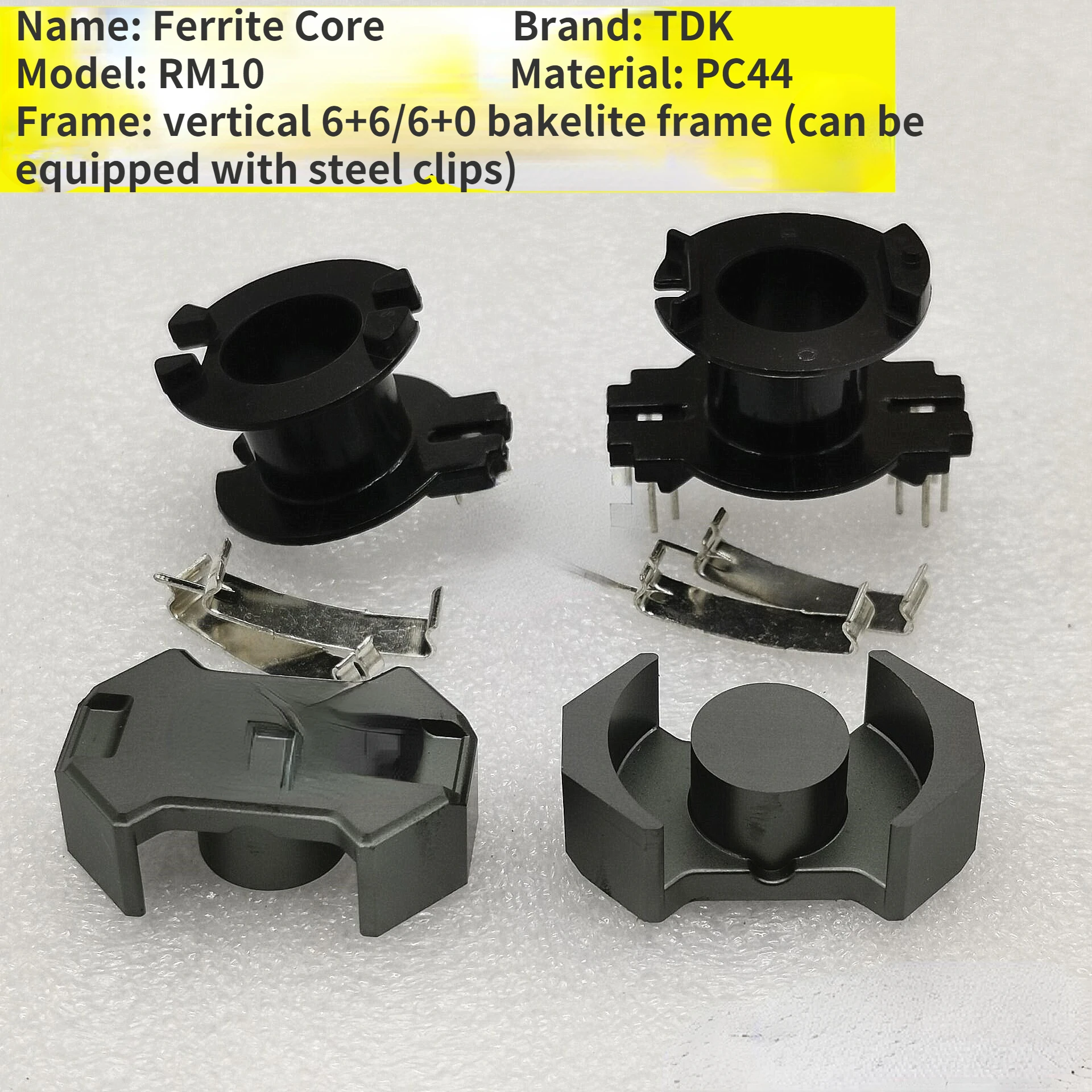Ферритовый сердечник TDK RM10 из материала PC44 может быть снабжен вертикальным стальным зажимом рамы 6 + 6/6 + 0
Ферритовый сердечник TDK RM10 из материала PC44 может быть снабжен вертикальным стальным зажимом рамы 6 + 6/6 + 0