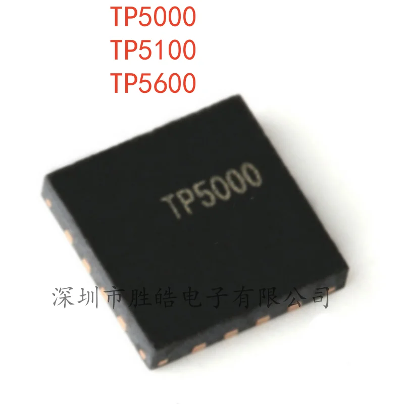(10PCS) NEW TP5000 5000 / TP5100 5100 / TP5600 5600 Lithium Battery Charger Chip QFN-24 QFN-16 Integrated Circuit
(10PCS) NEW TP5000 5000 / TP5100 5100 / TP5600 5600 Lithium Battery Charger Chip QFN-24 QFN-16 Integrated Circuit